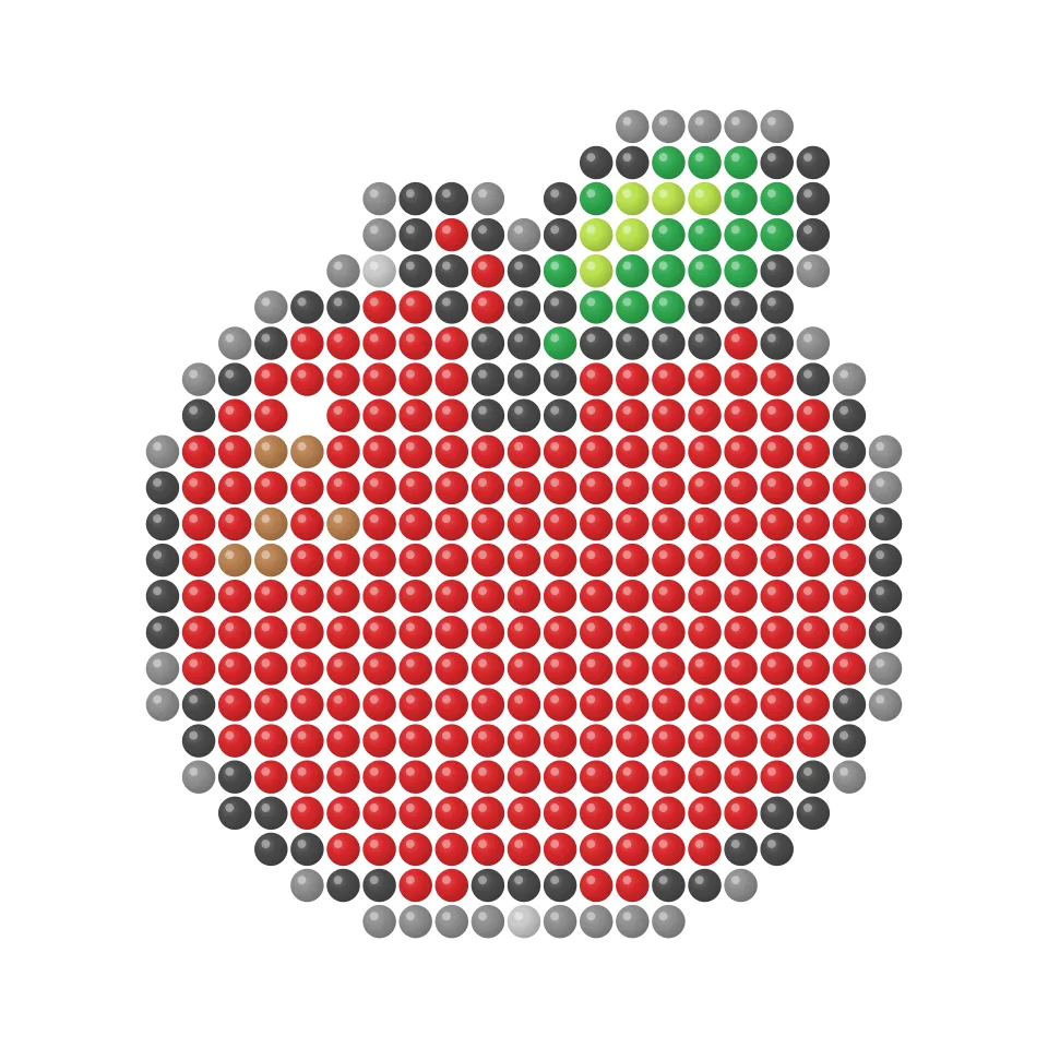 Red apple fuse bead pattern