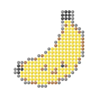 Yellow banana fuse bead pattern