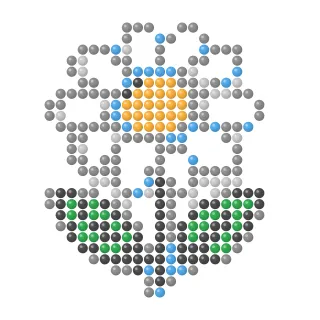 White daisy fuse bead pattern