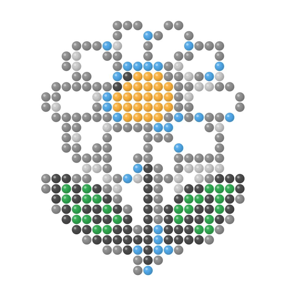 White daisy fuse bead pattern