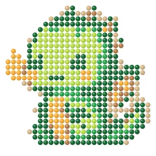 Green baby dragon fuse bead pattern