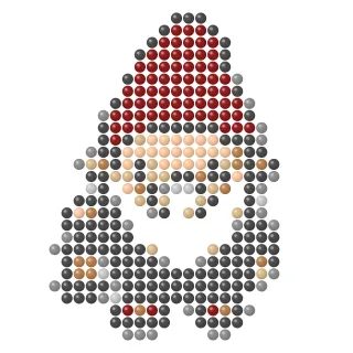 Garden gnome with red hat fuse bead pattern