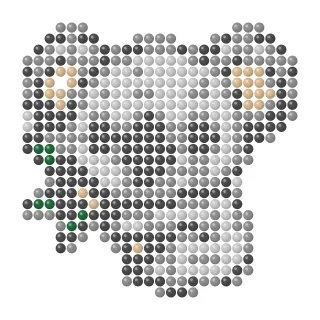 Grey koala fuse bead pattern