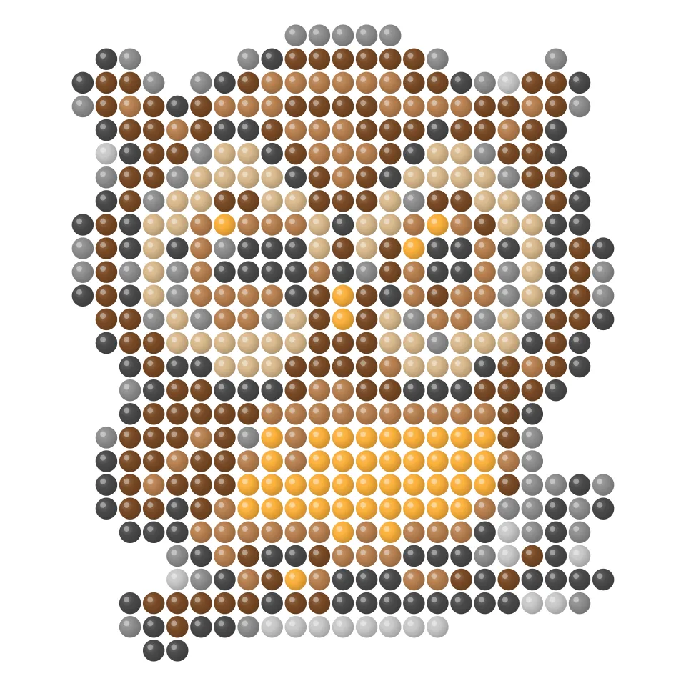 Brown owl fuse bead pattern