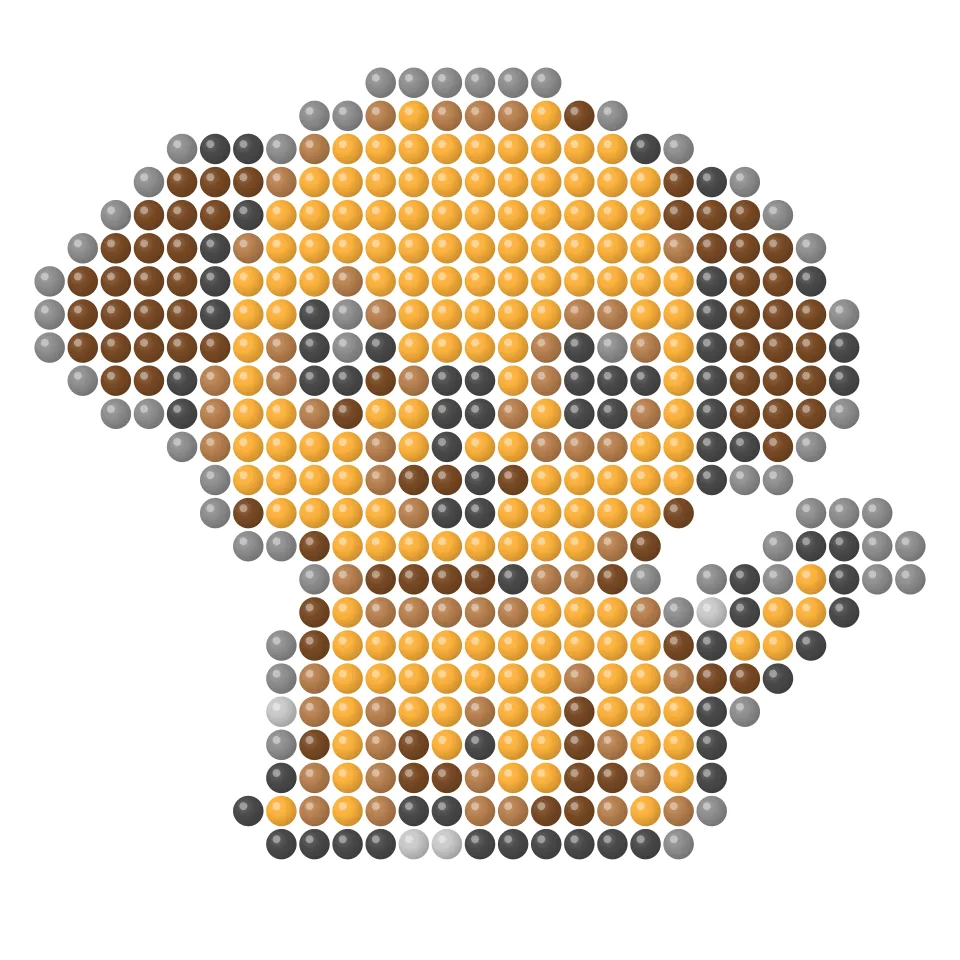 Brown puppy fuse bead pattern