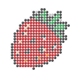 Strawberry fuse bead pattern