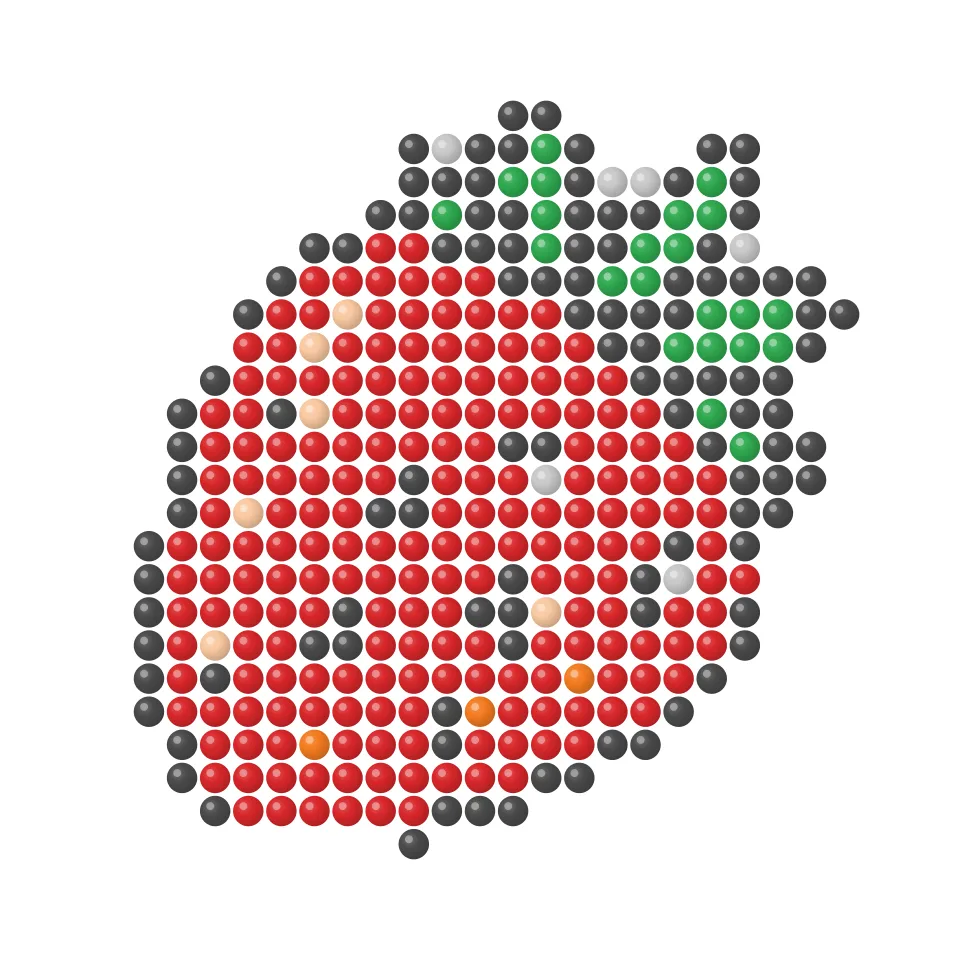 Strawberry fuse bead pattern