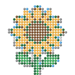 Sunflower fuse bead pattern