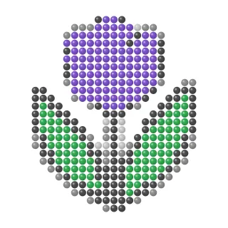 Purple tulip fuse bead pattern