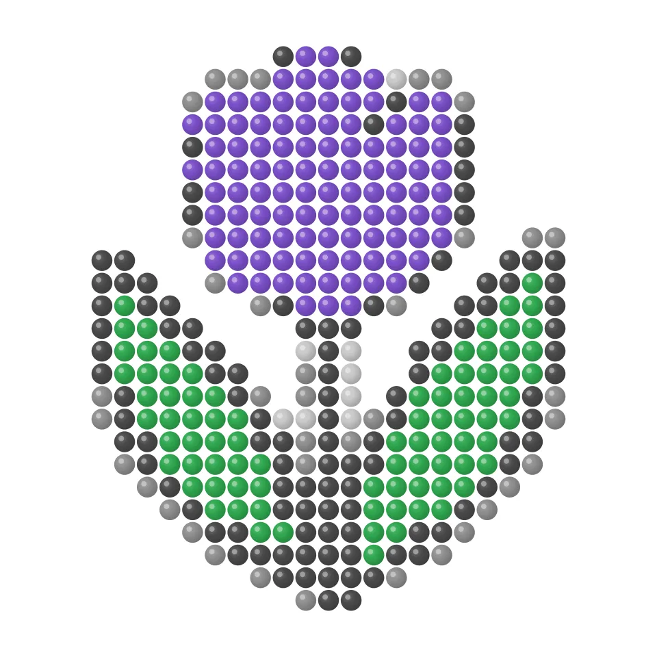 Purple tulip fuse bead pattern