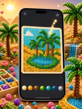 Bead Art completed mosaic preview